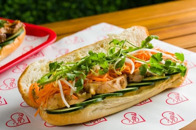 Lemongrass Chicken Banh Mi.